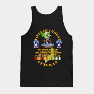 Vietnam Cbt Vet - N Co 75th Inf Rgr 74th Inf Det - 173rd Abn Bde Tank Top